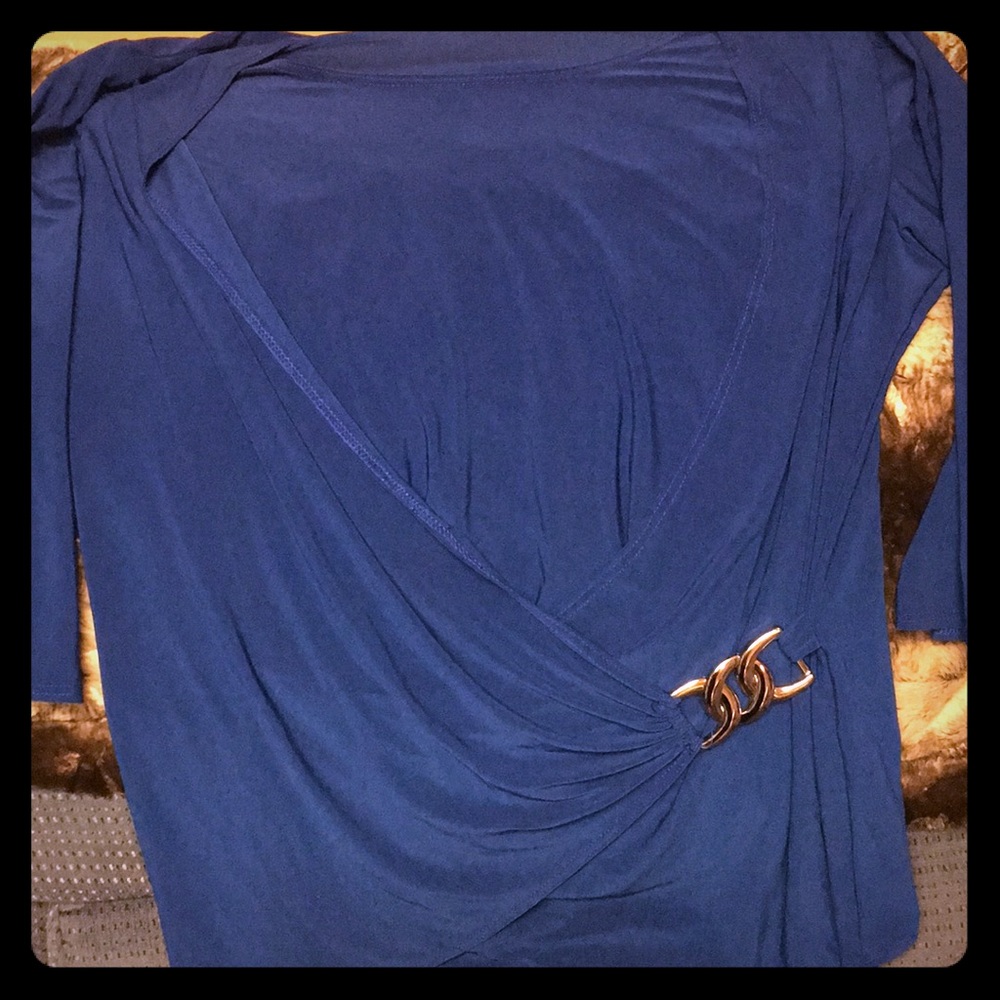 Royal blue blouse